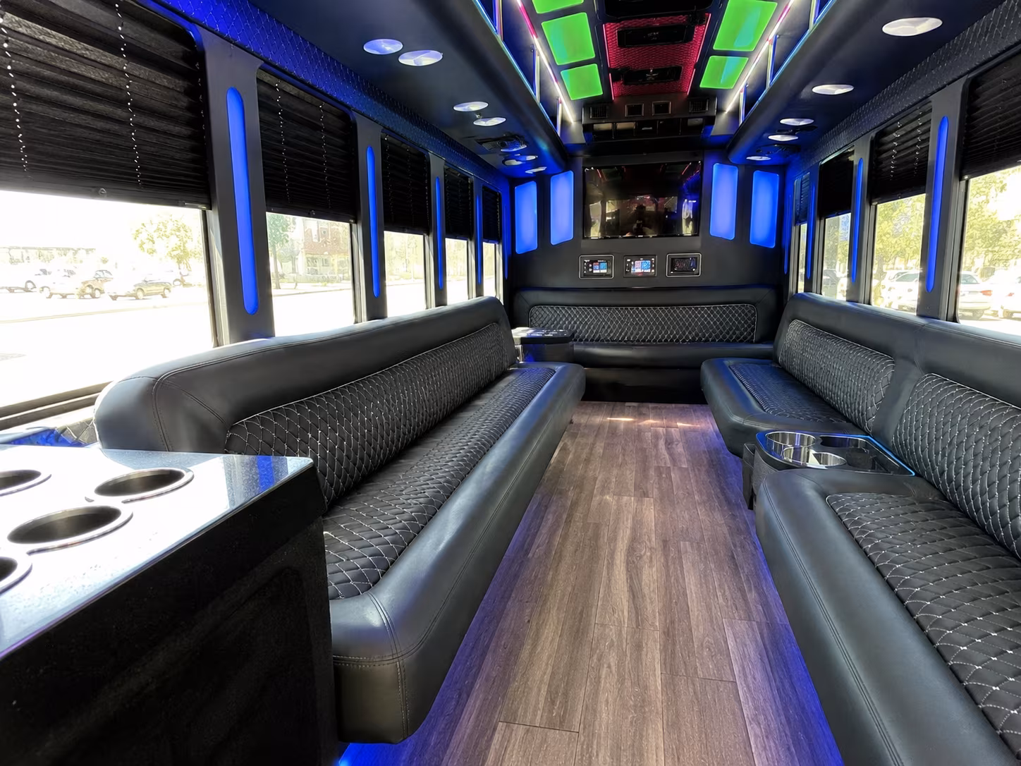 hagerstown 15 passenger party bus inside