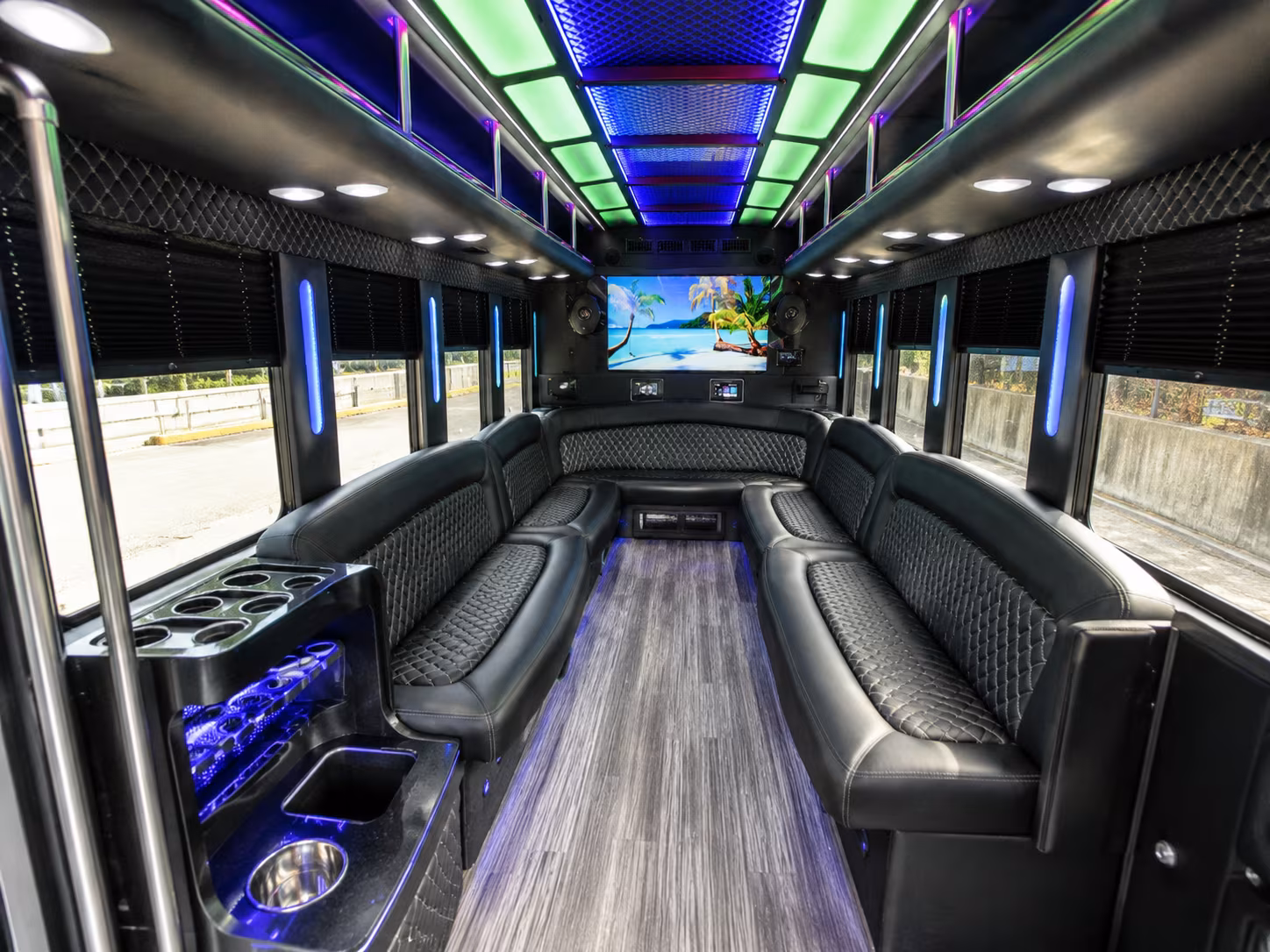 hagerstown 18 passenger party bus inside