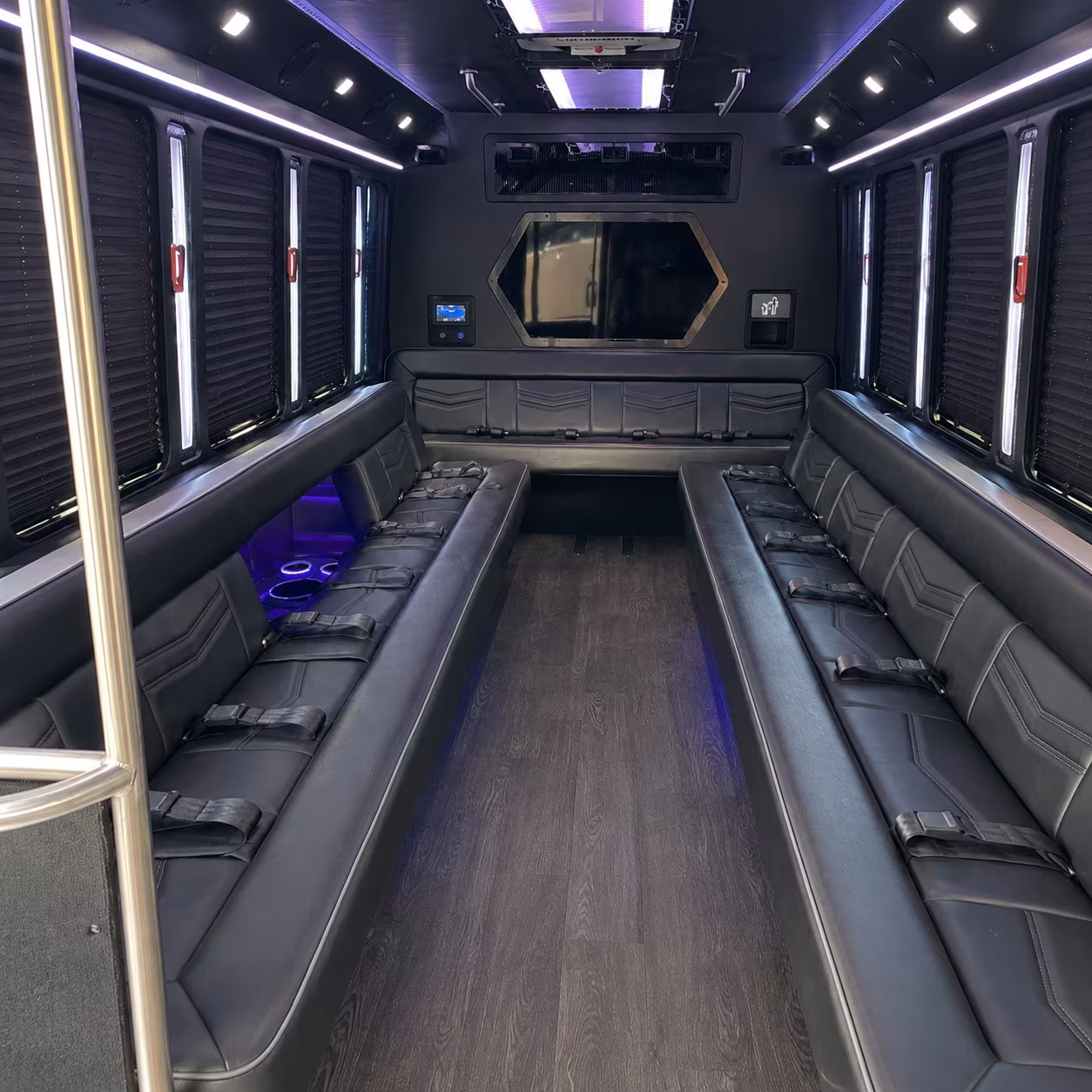 hagerstown 18 passenger party bus interior