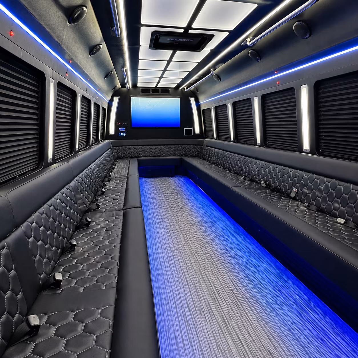 hagerstown 50 passenger party bus inside