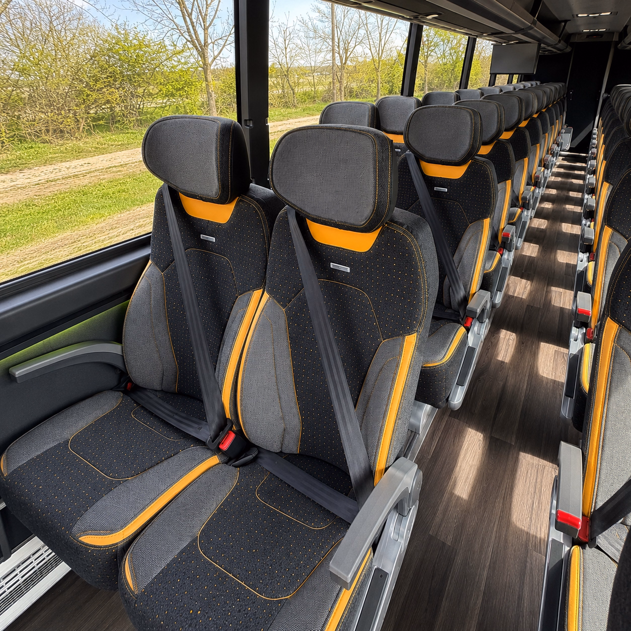 hagerstown charter bus rental interior