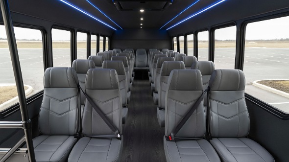 Interior of Charter Bus Company Baltimore's 15 Passenger Minibus in Baltimore