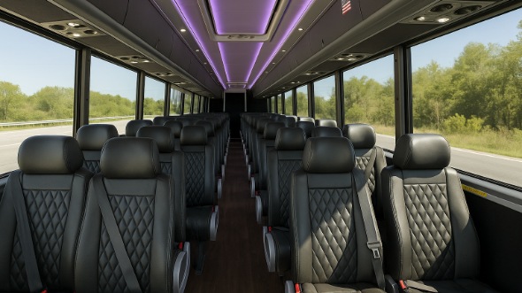 Interior of Charter Bus Company Reading's 18 Passenger Minibus in Reading