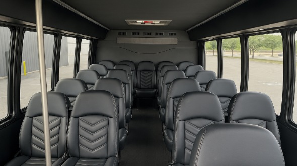 Interior of Charter Bus Company Baltimore's 25 Passenger Mini bus in Baltimore