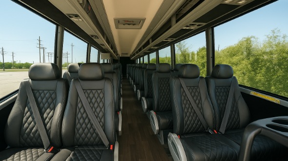 Interior of Charter Bus Company Reading's 30 Passenger Minibus in Reading