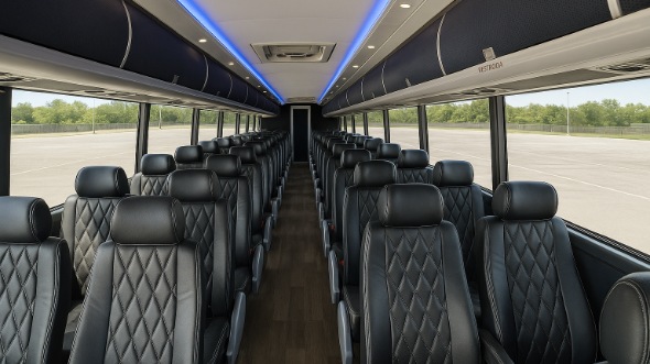 Interior of Charter Bus Company Reading's 50 Passenger Charter Bus in Reading