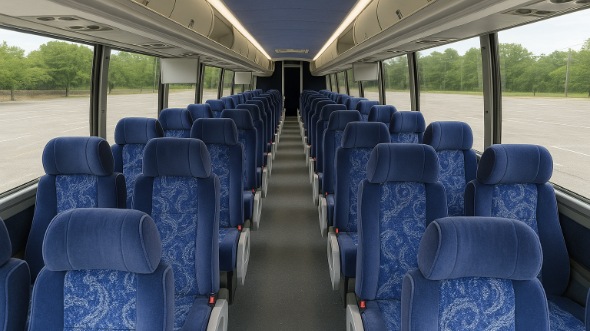 Interior of Charter Bus Company Reading's 54 Passenger Charter Bus in Reading