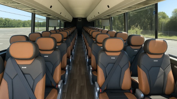 Interior of Charter Bus Company Hagerstown's 55 Passenger Charter Bus in Hagerstown