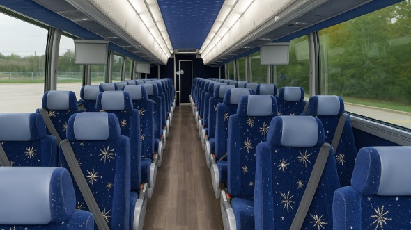 Interior of Charter Bus Company Reading's 56 Passenger Charter Bus in Reading