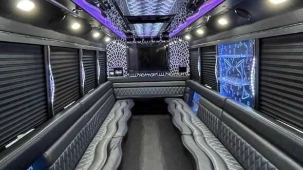 Interior of Charter Bus Company Hagerstown's Party Bus in Hagerstown