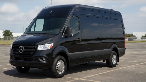 Exterior of Charter Bus Company Frederick's Sprinter Limo in Frederick