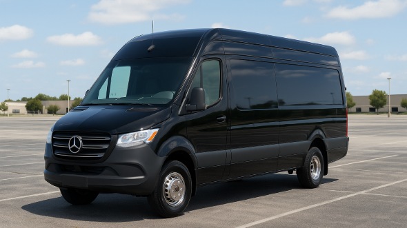 Exterior of Charter Bus Company Hagerstown's Sprinter Van Rental With Driver in Hagerstown
